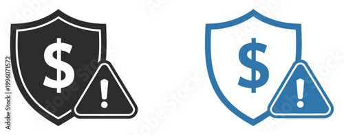 Late fee and penalty icon set, payment overdue warning icons, financial penalty and charge symbols, delay and fine concept, clean vector design elements for mobile apps, accounting software, and