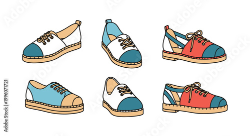 Espadrilles Line art vector abstract simple design