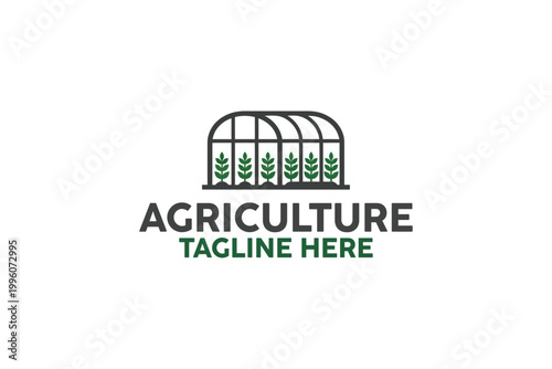 Agriculture Greenhouse and Plant Growth Logo