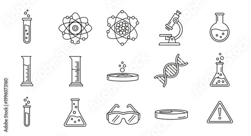 Laboratory equipment and science tools.
