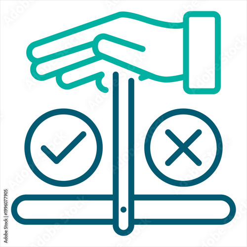 Fairness Single Icon Line Color