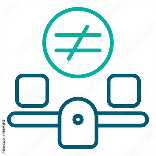 Bias Single Icon Line Color