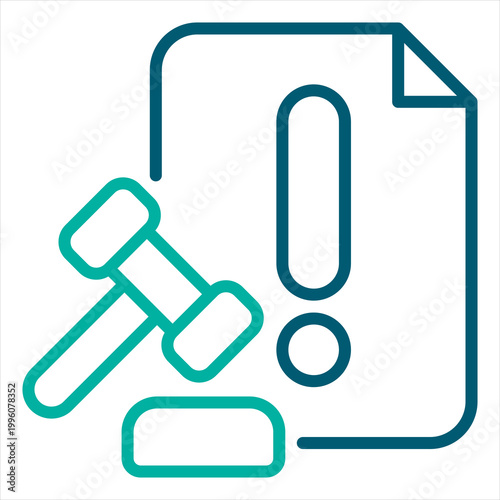 Penalty Single Icon Line Color