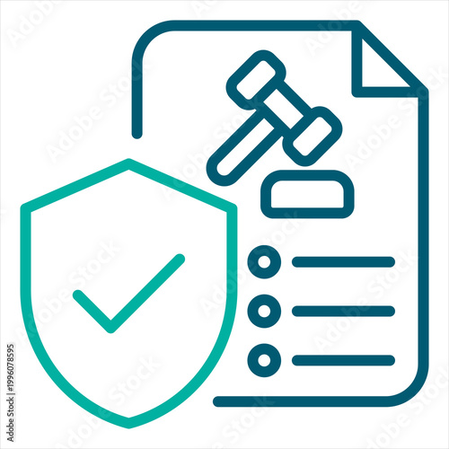 Enforcement Single Icon Line Color