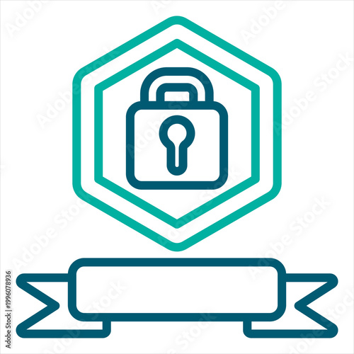 Security Single Icon Line Color