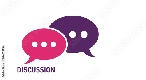 Two speech bubbles in discussion.