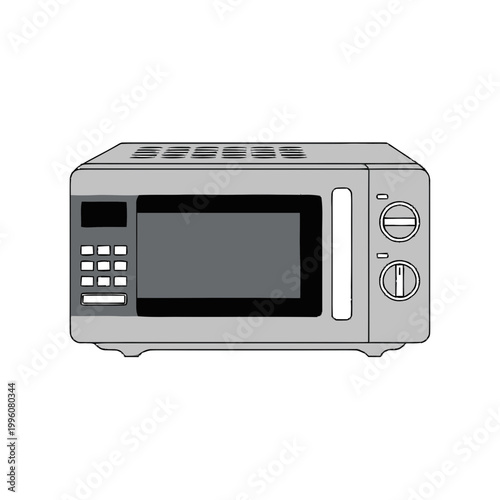 Modern microwave oven appliance.