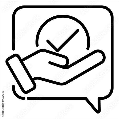 Honesty Single Icon Line Black