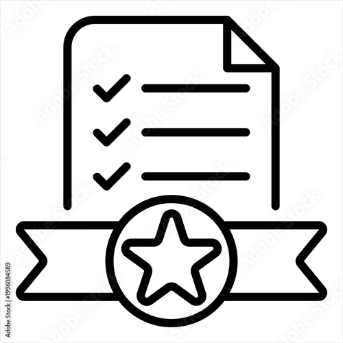 Standard Single Icon Line Black