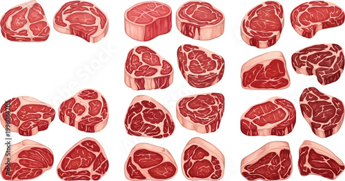 Robotic Arm Industrial Automation Icon Set with Mechanical Claw Variations for Manufacturing, Factory Robotics, Engineering Technology, and Production Line Design