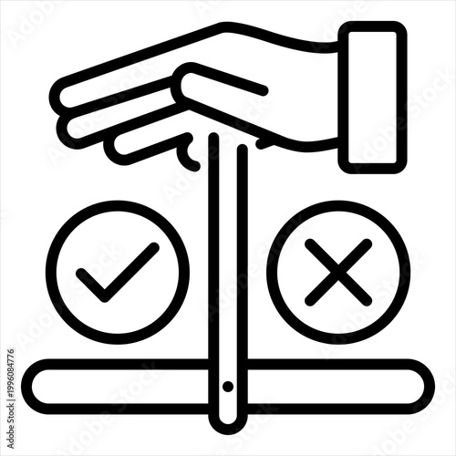 Fairness Single Icon Line Black