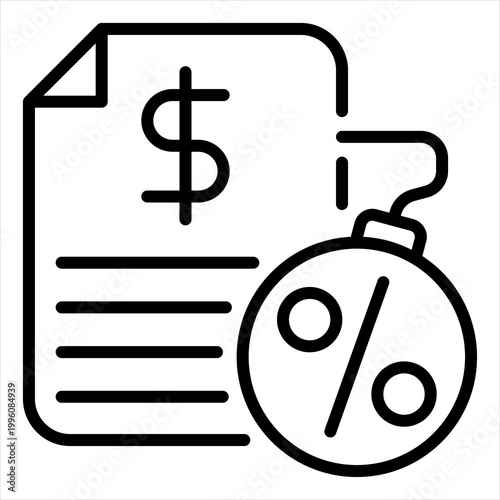 Obligation Single Icon Line Black