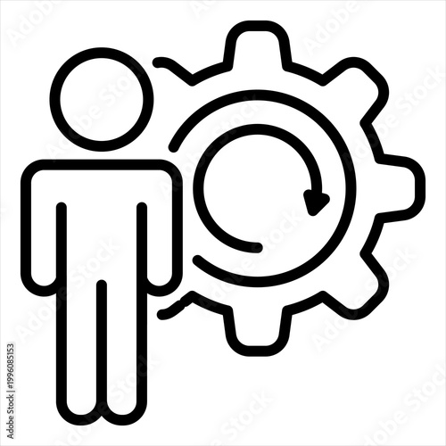 Behavior Single Icon Line Black