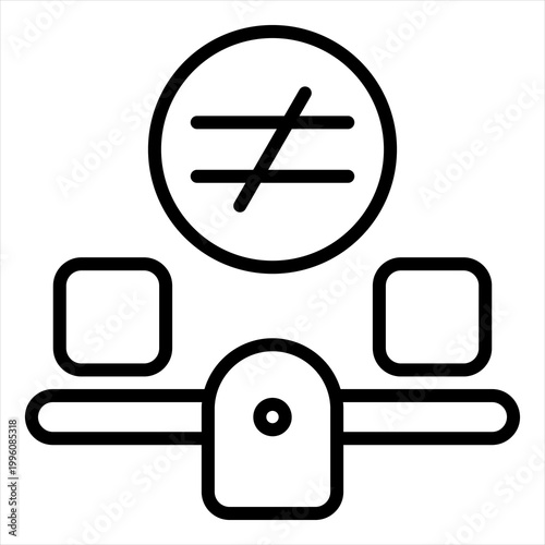 Bias Single Icon Line Black