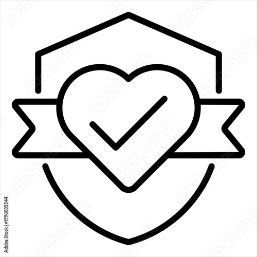 Trust Single Icon Line Black