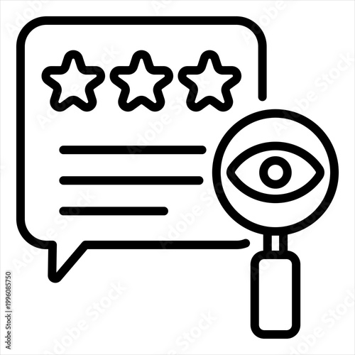 Review Single Icon Line Black