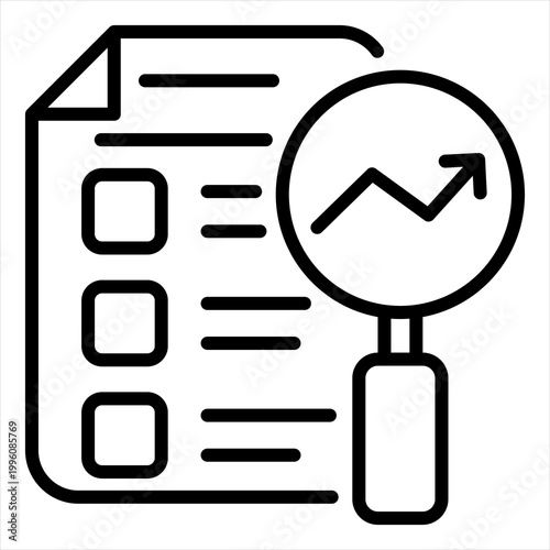 Assessment Single Icon Line Black