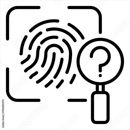 Investigation Single Icon Line Black