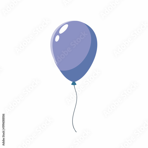 Single Purple Balloon with String