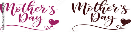Elegant mother's day calligraphy with heart balloons a celebration of maternal love and appreciation