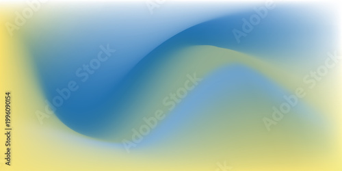 Abstract blurred gradient mesh background in blue and yellow colors of the Ukrainian national flag.