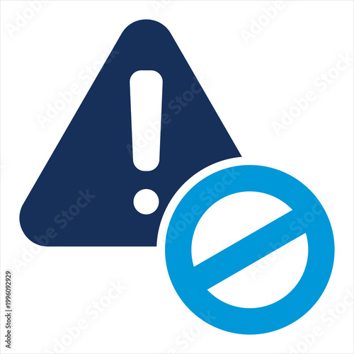 Prohibition Single Icon Glyph Color