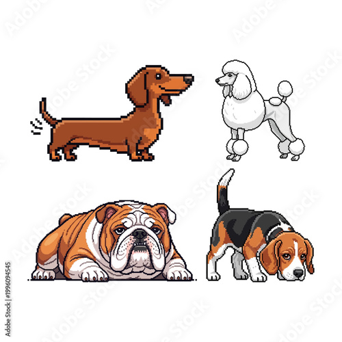 Pixel Art Dogs A Charming Collection of Adorable Canine Companions