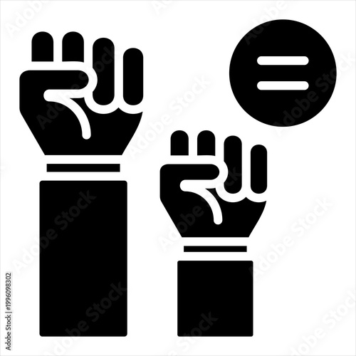 Rights Single Icon Glyph Black