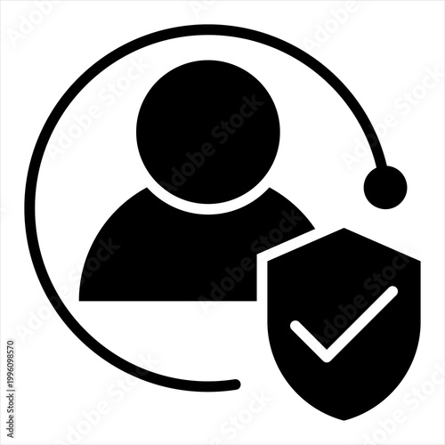 Integrity Single Icon Glyph Black