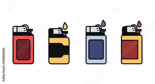 Lighter fluid Line art vector simple creative abstract