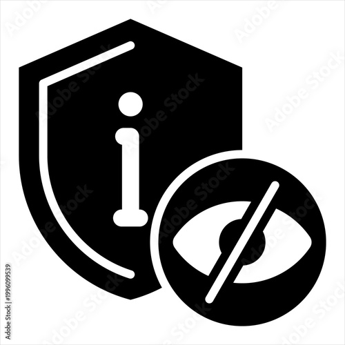 Confidentiality Single Icon Glyph Black