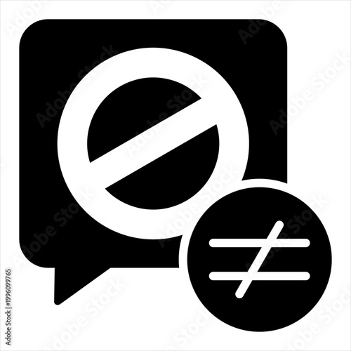 Discrimination Single Icon Glyph Black