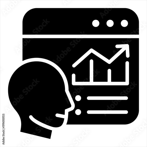 Monitoring Single Icon Glyph Black