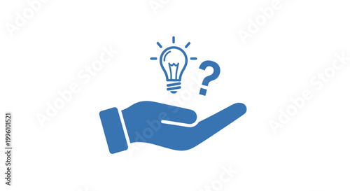 Hand Holding Light Bulb Idea Concept.