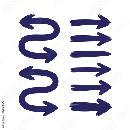 set of blue arrows