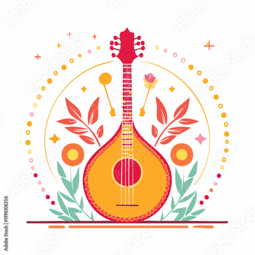 Fado Guitar Illustration