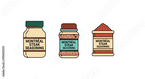 Montreal Steak Seasoning Line soft abstract modern illustration