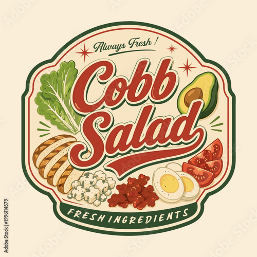 Cobb salad logo vector