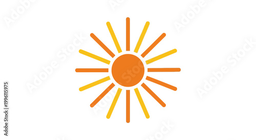 Simple abstract sunburst graphic design on white background.