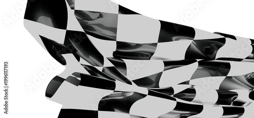 Abstract black and white ch...