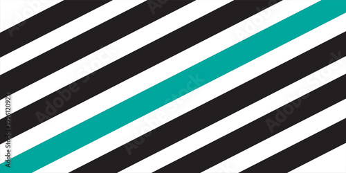 Abstract geometric background with black and white diagonal stripes and a single teal accent line.