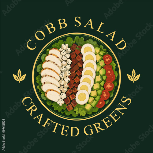 Cobb salad logo vector