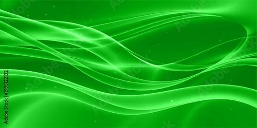 Abstract flowing green energy, evokes a sense of fluid movement and vitality, with vibrant green streaks in a dynamic composition.