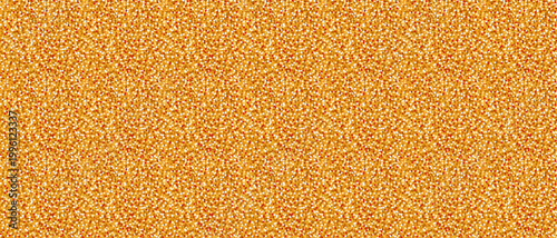 Glitter background in golden tones with sparkling sequin texture. Shimmering Seamless vector pattern for luxury packaging, holiday cards, and festive creative projects. Drag to swatches panel to use