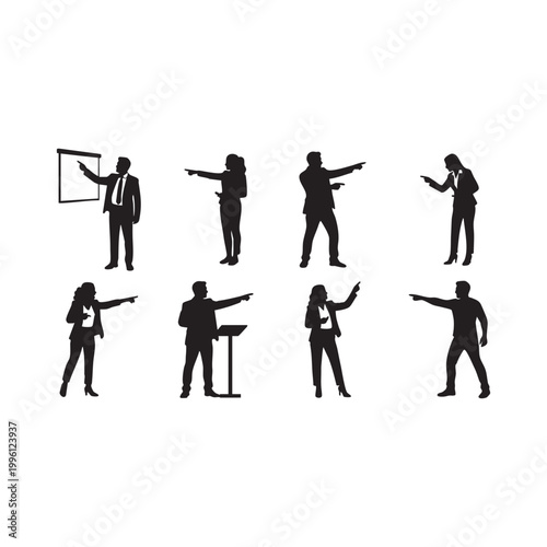 Professional Pointing Silhouette Design