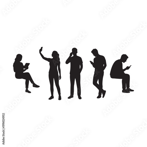 Digital Lifestyle Silhouette Illustration