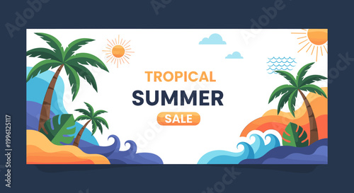 A vibrant, modern illustration evokes feelings of tranquility and escape. Ideal for marketing materials, website design, or social media posts needing