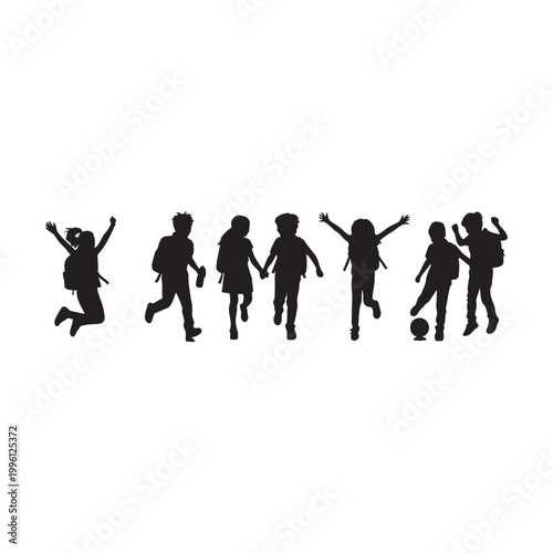 Kids Activity Silhouette Design