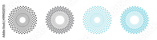 Circle checker frames. Round chess borders.Vignettes with race or chessboard pattern. Vector retro groovy illustratio.