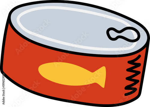 Canned Food Illustration Camping Meal Supply Outdoor